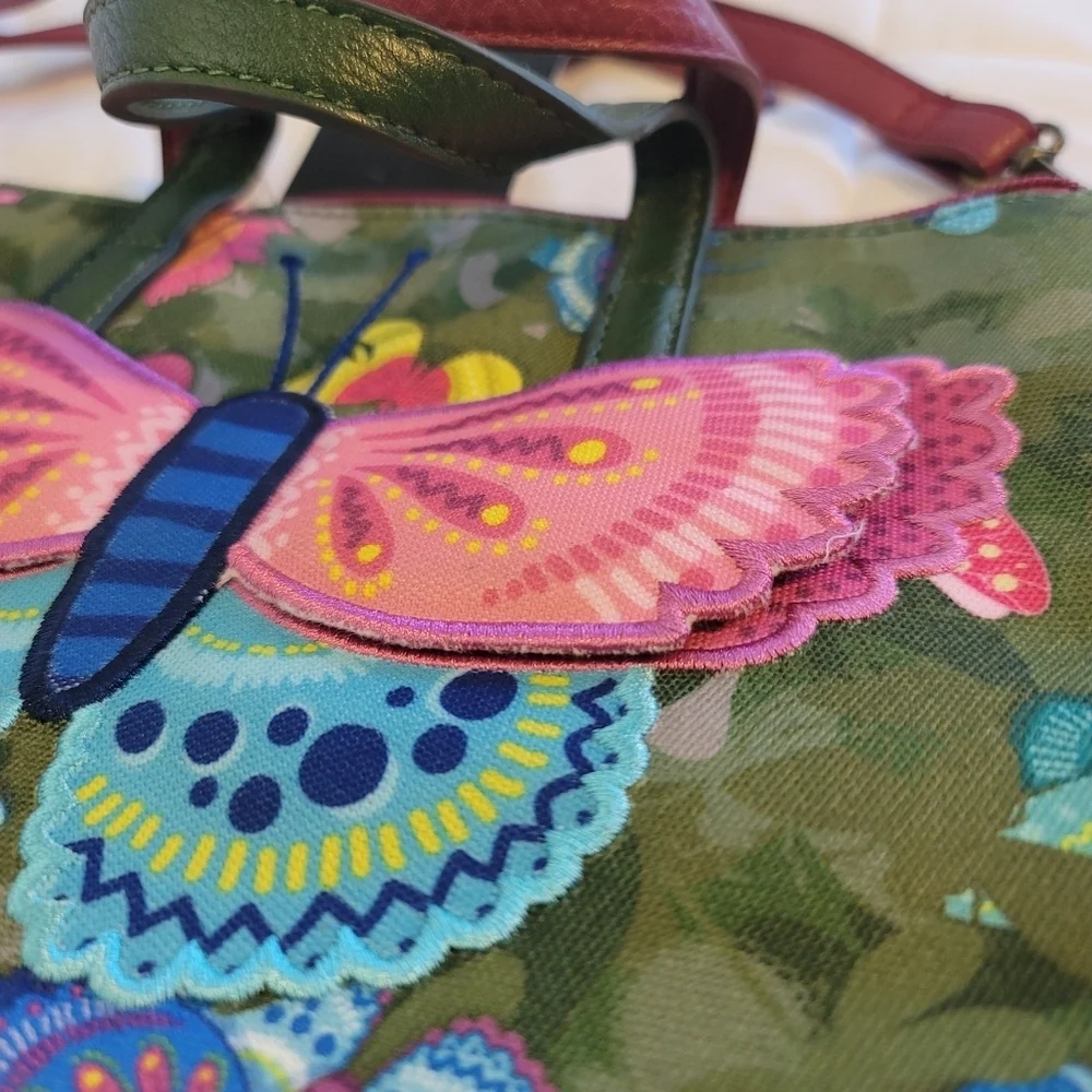 NWT Desigual Bols Bag 4092 Embroidered Butterfly Discontinued